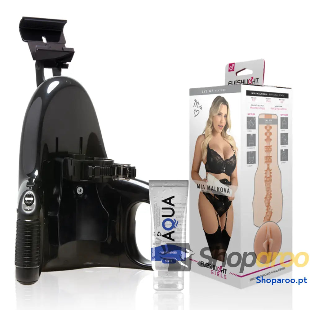 FLESHLIGHT - MIA MALKOVA VAGINA LVL UP + LANÇAMENTO UNIVERSAL + LUBRIFICANTE AQUA QUALITY 50 ML