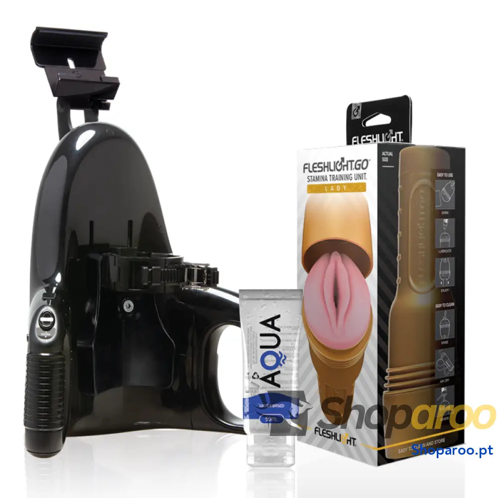 FLESHLIGHT - UNIDADE DE TREINAMENTO STAMINA GO SENHORA + LANÇAMENTO UNIVERSAL + LUBRIFICANTE AQUA QUALITY 50 ML