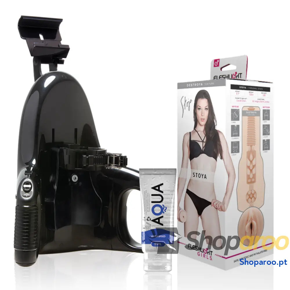 FLESHLIGHT - VAGINA STOYA DESTROYA + LANÇAMENTO UNIVERSAL + LUBRIFICANTE AQUA QUALITY 50 ML