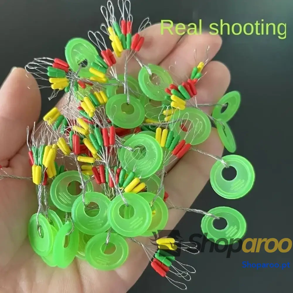 Flutuador de Pesca Bobber Oval em Borracha Verde 600 Peças