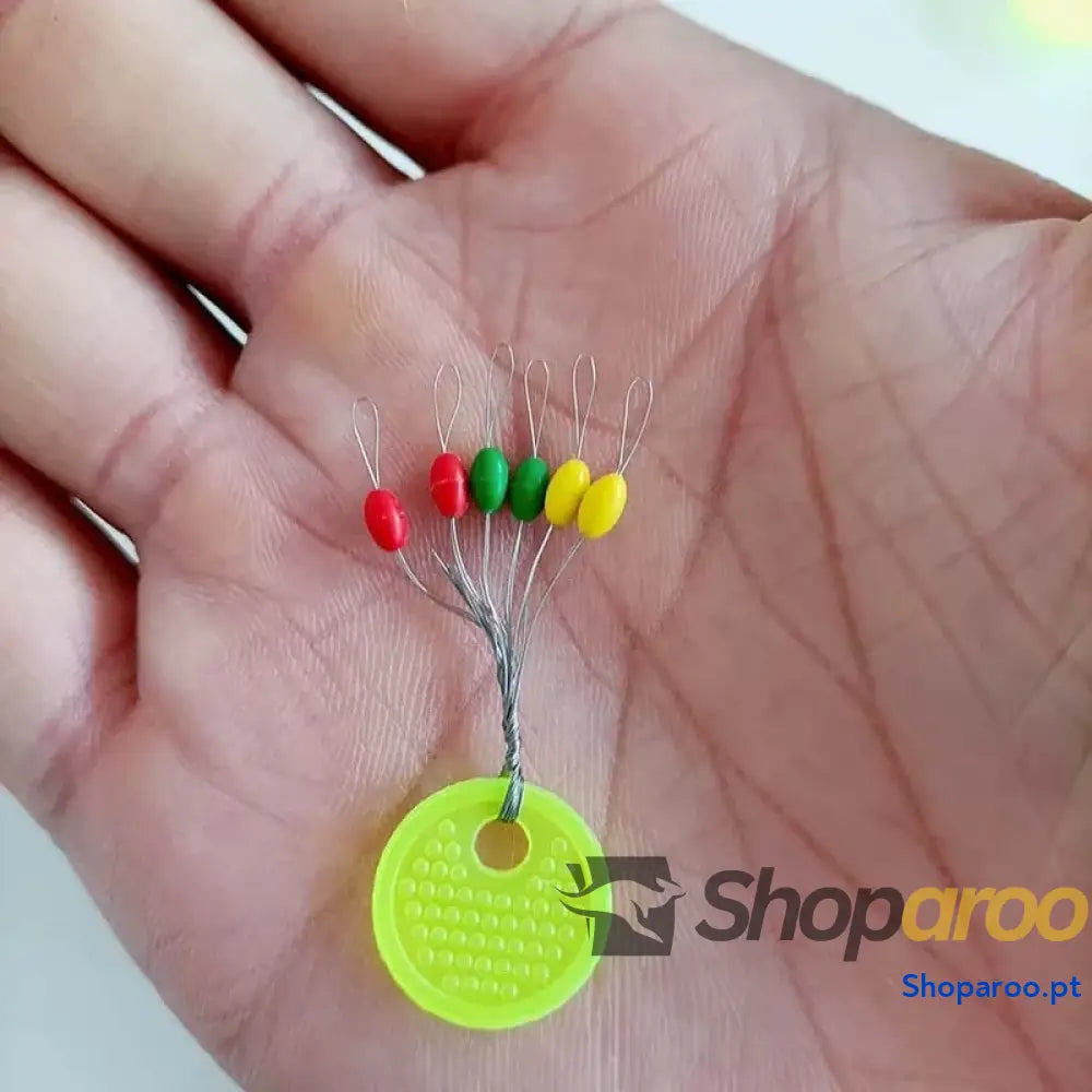 Flutuador de Pesca Bobber Oval em Borracha Verde 600 Peças