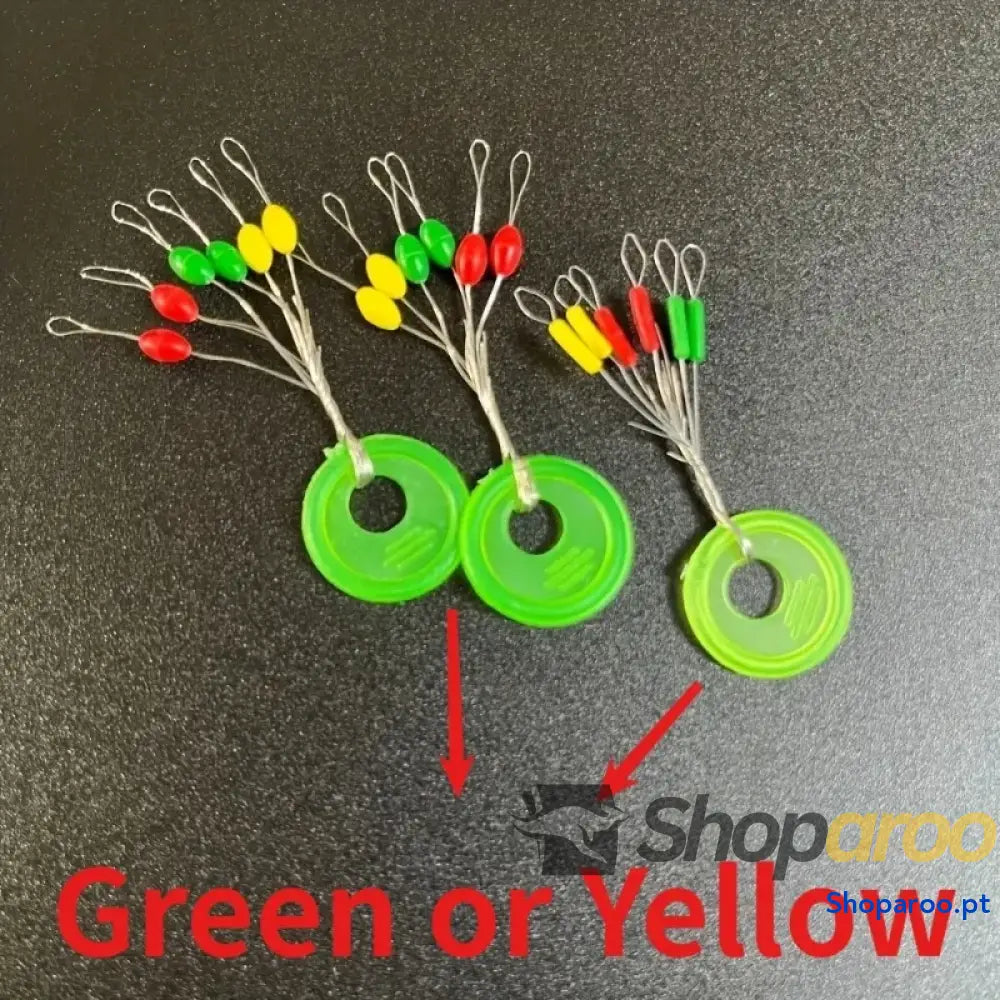 Flutuador de Pesca Bobber Oval em Borracha Verde 600 Peças