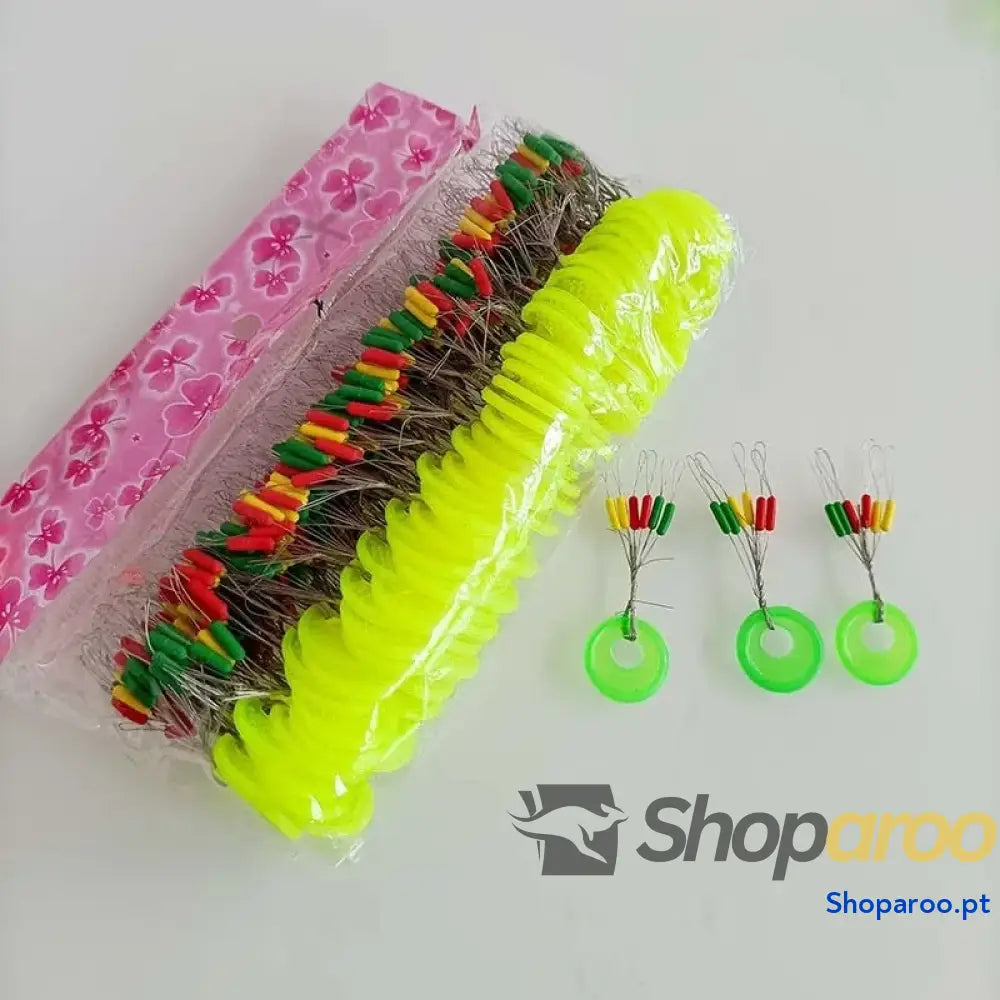 Flutuador de Pesca Bobber Oval em Borracha Verde 600 Peças