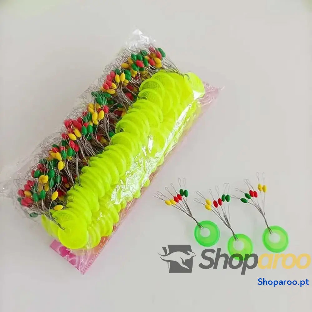 Flutuador de Pesca Bobber Oval em Borracha Verde 600 Peças