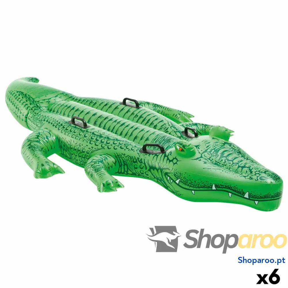 Flutuador Insuflável Intex Crocodilo 203 x 30 114 cm (6 Unidades)