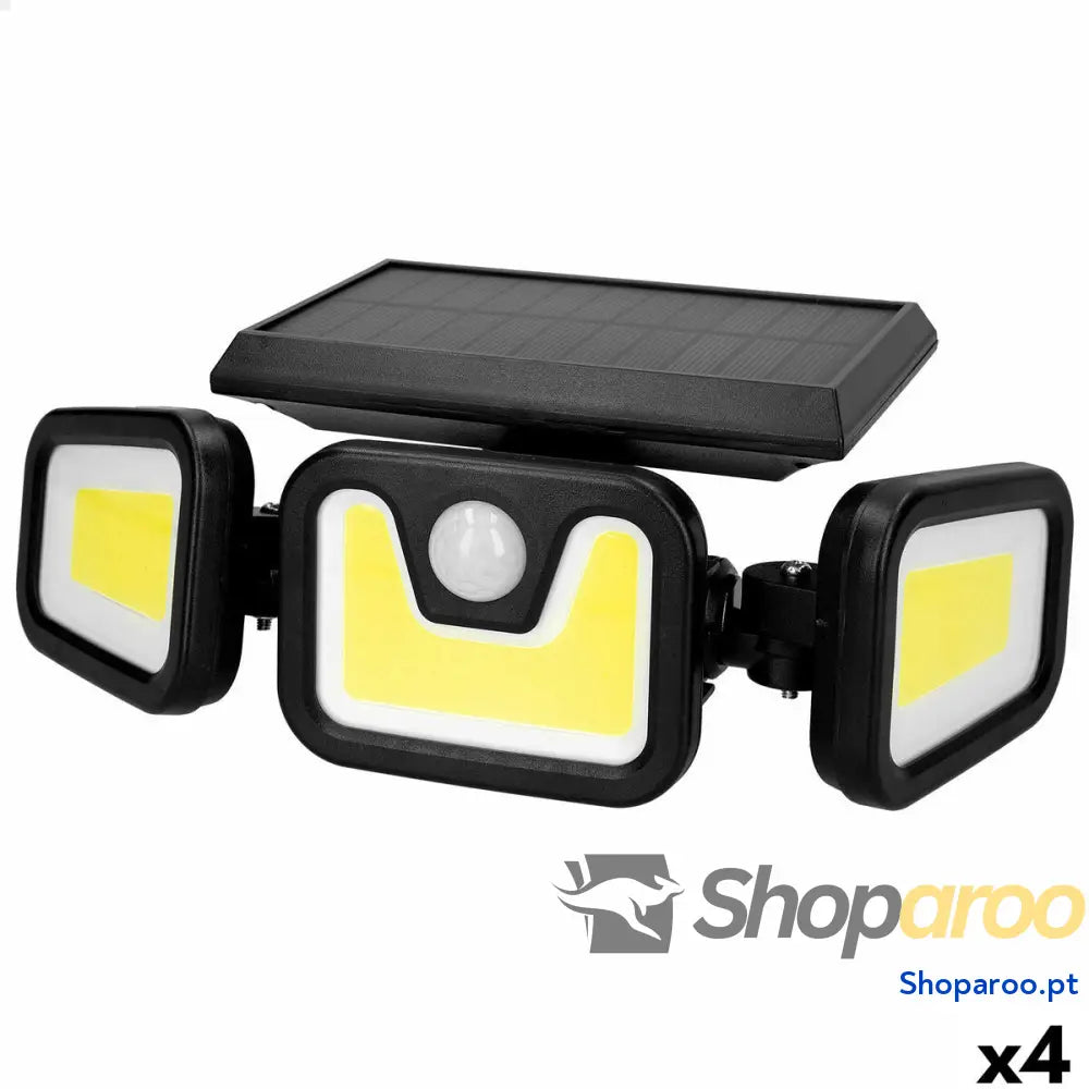 Foco solar Aktive 28 x 9 x 12 cm (4 Unidades)
