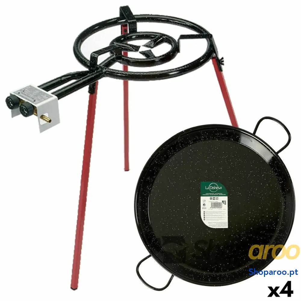 Fogão para Paellas La Dehesa 5070-LD Ø 46 cm Conjunto 4 Unidades
