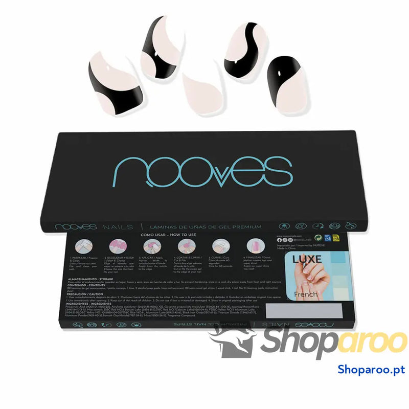 Folhas de unhas de gel Nooves White cow (20 Unidades)