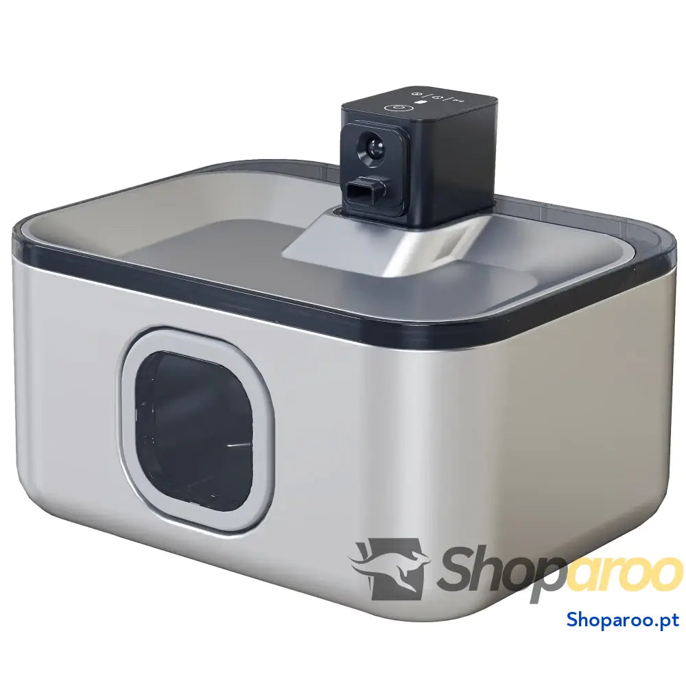 Fonte de água para gatos inox 5L com sensor LED e filtro