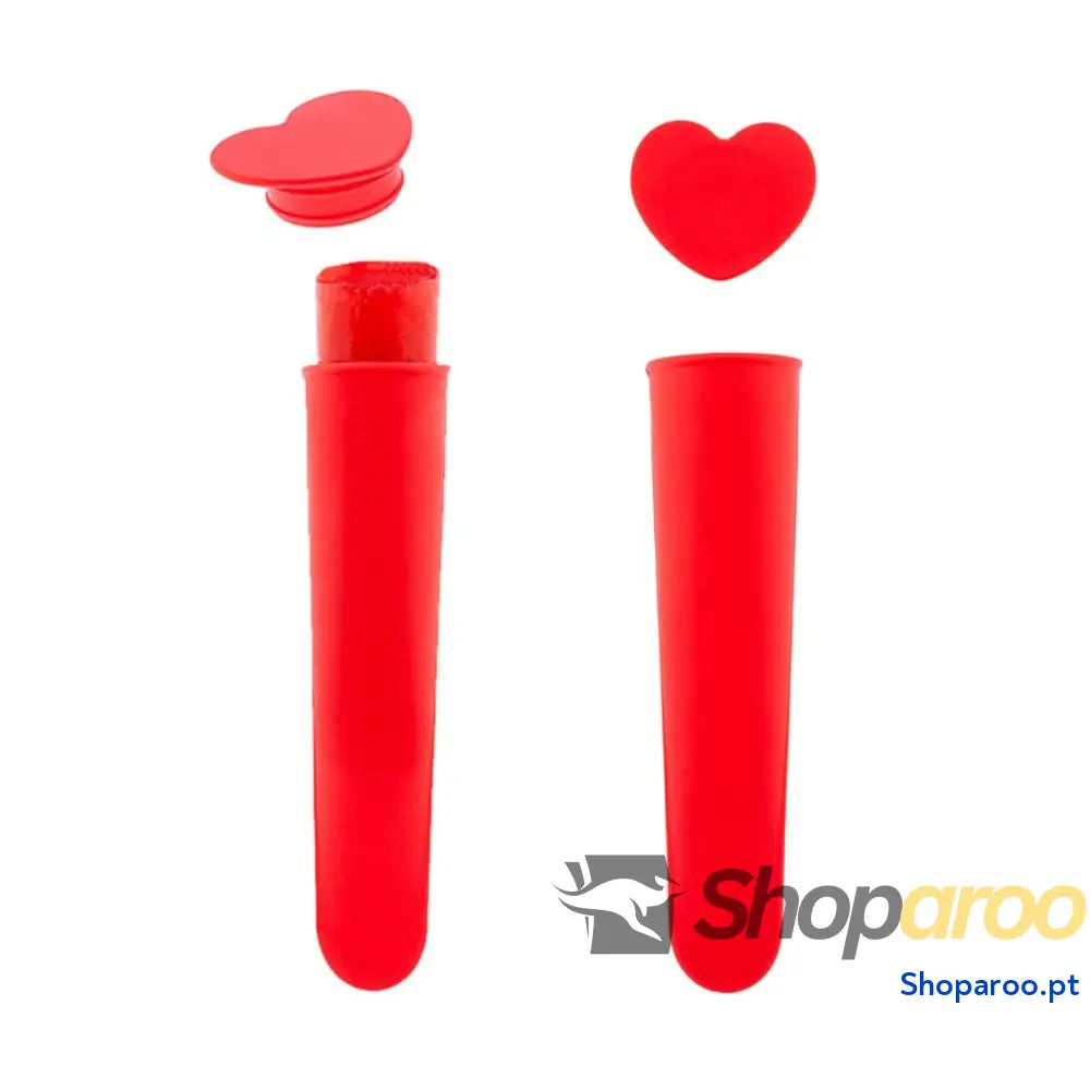 Forma de Silicone com Tampa para Gelados Koala Eco Friendly 2 Unidades Vermelho Plástico 19 x 6 x 6 cm