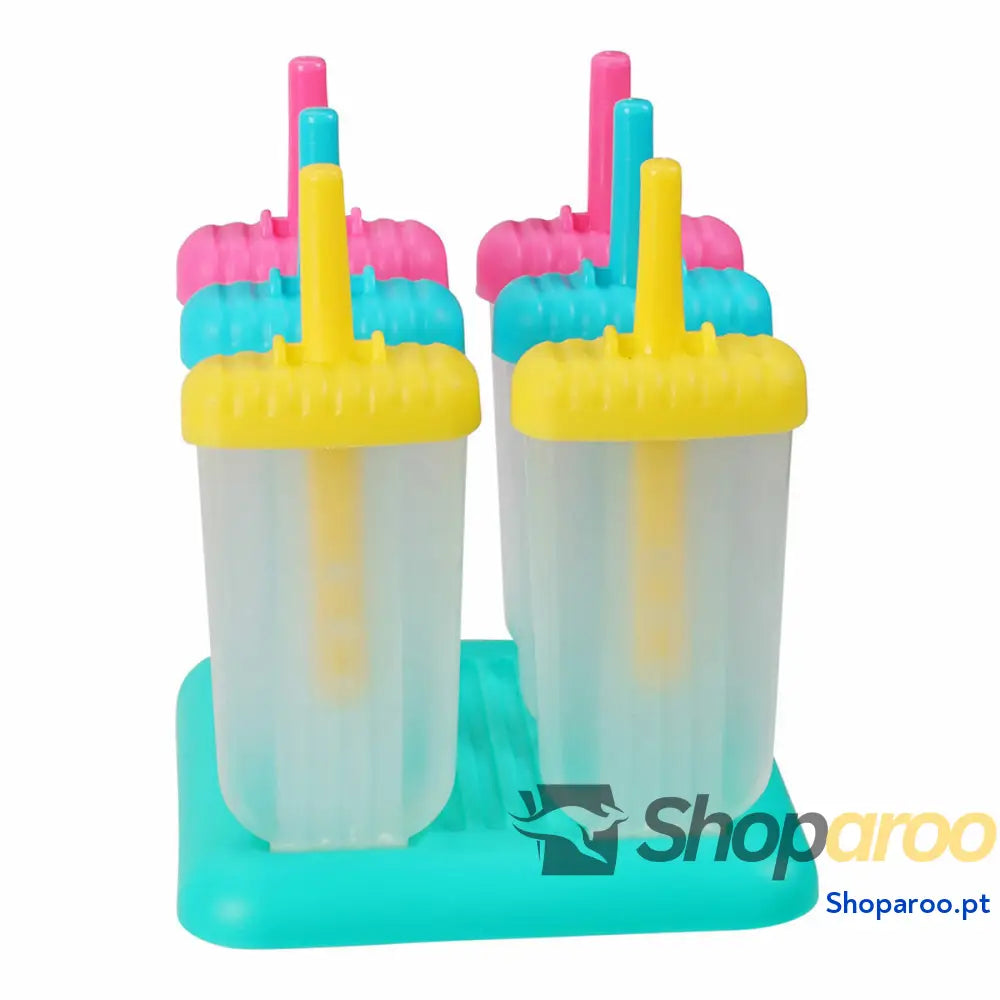 Forma para Gelados Excellent Houseware Multicolor Polipropileno 40 ml (6 Unidades)