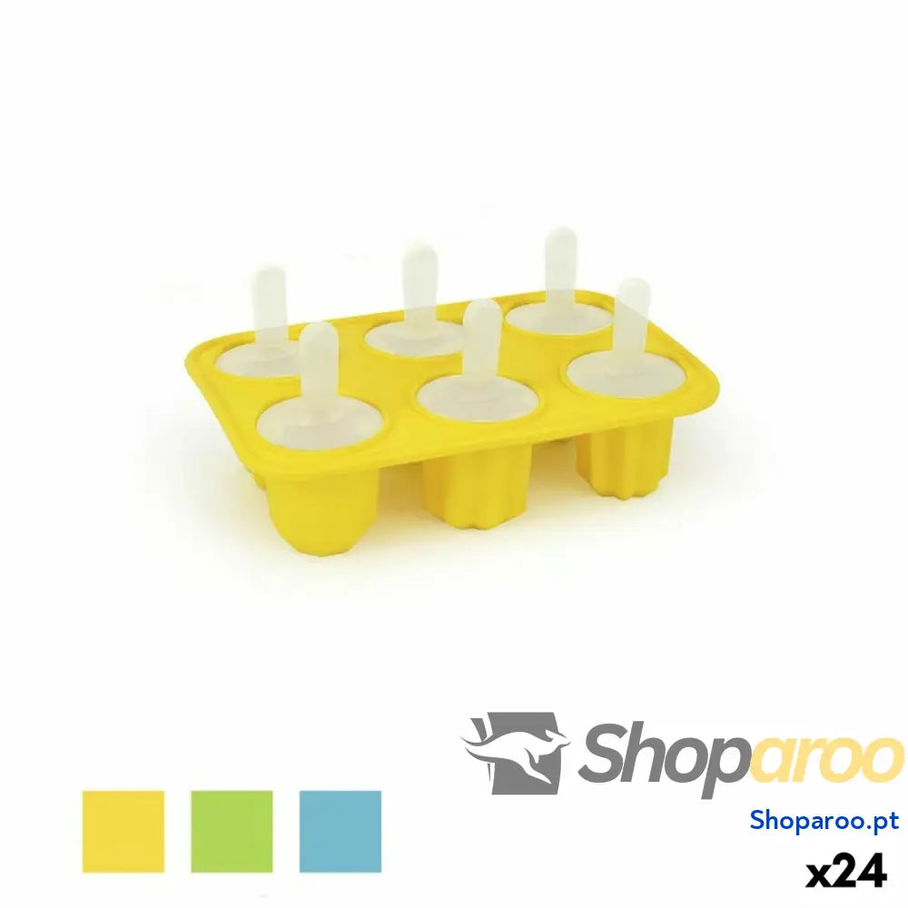 Forma para Gelados Quttin Formas Silicone 18 x 5,3 x 12,3 cm (24 Unidades)