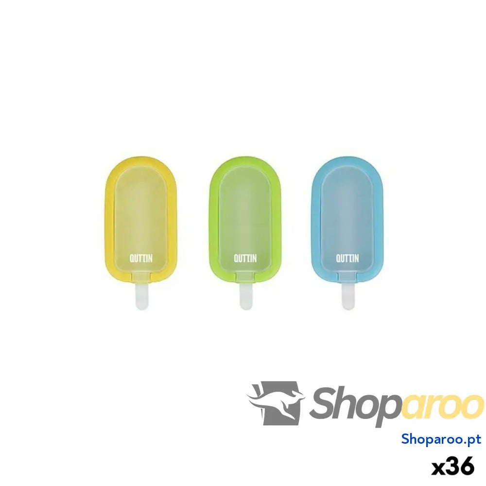 Forma para Gelados Quttin Individual Silicone 11,5 x 6,5 x 3 cm (36 Unidades)