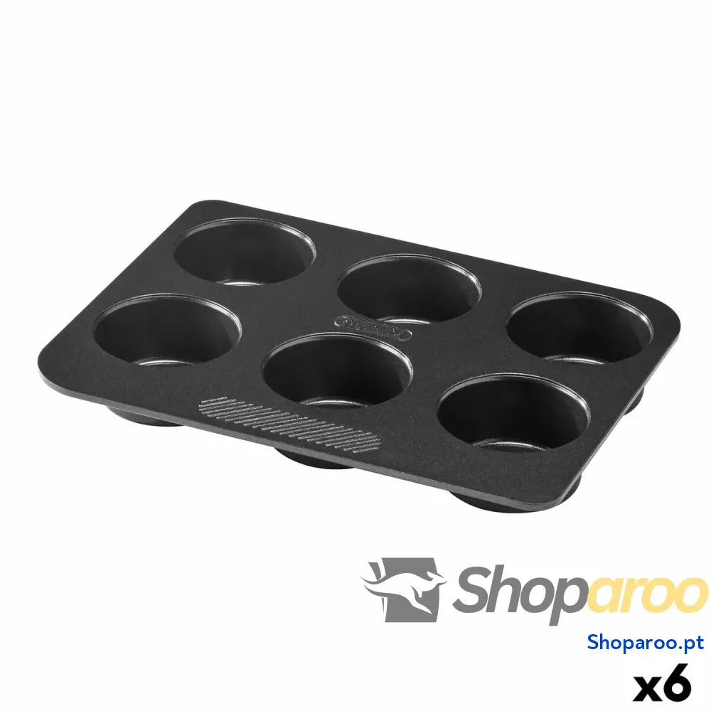 Forma para Queques Pyrex Magic Preto 24 x 18 3 cm (6 Unidades)