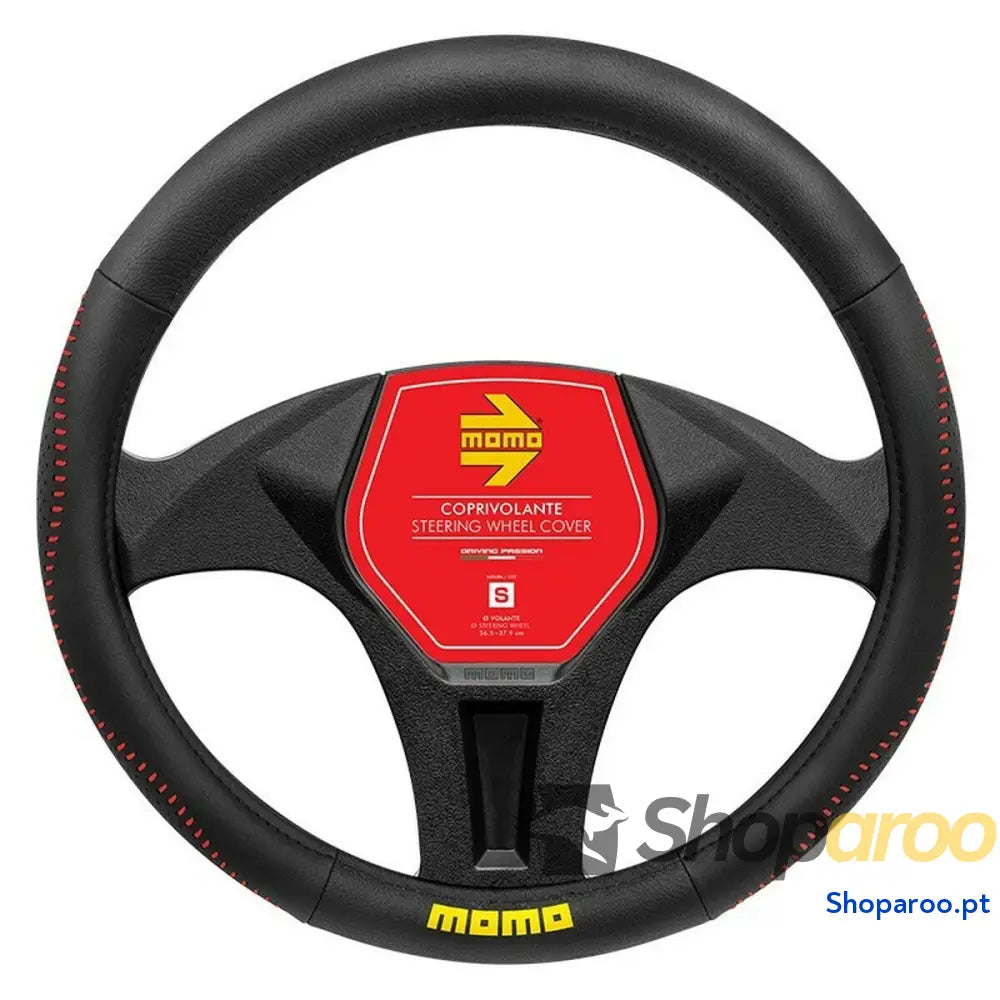 Forro para o Volante MOMO MOMLSWC018BRS Preto/Vermelho Ø 36 cm