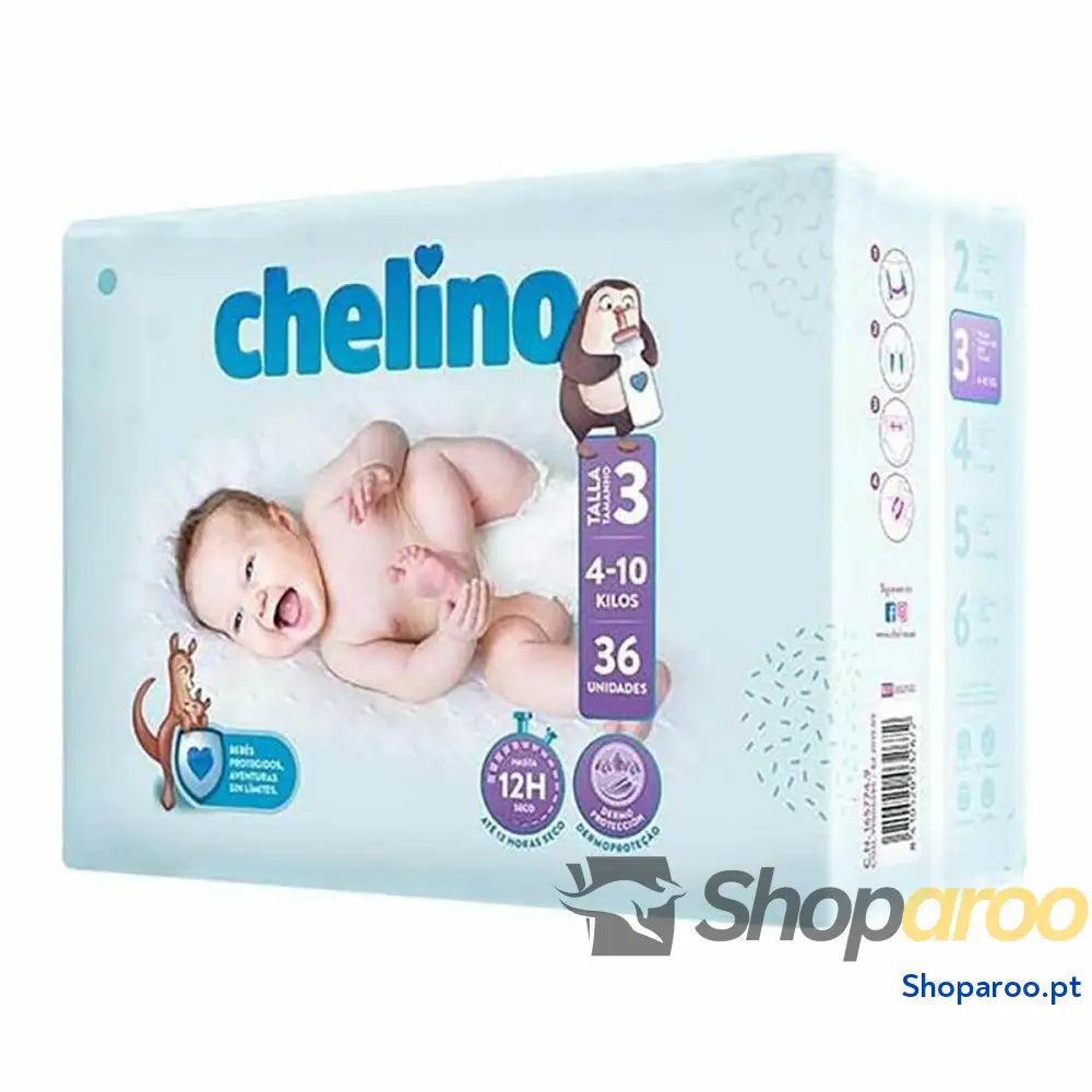 Fraldas descartáveis Chelino (36 uds)