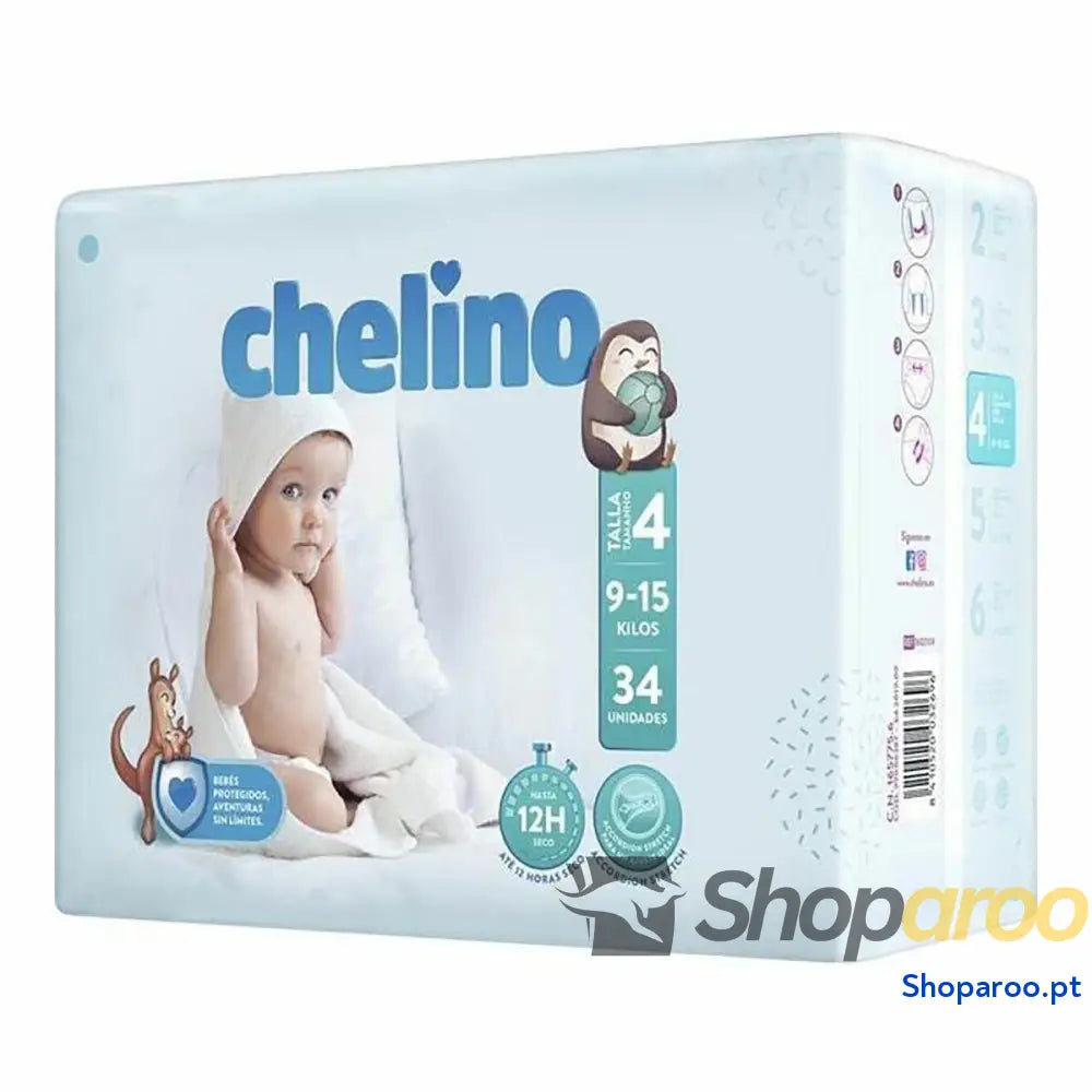 Fraldas descartáveis Chelino 3602484 (34 Unidades)