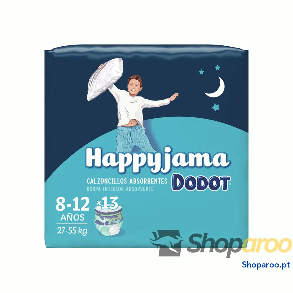 Fraldas descartáveis Dodot Happyjama 8 12 Anos Tamanho 13 Unidades Cuecas