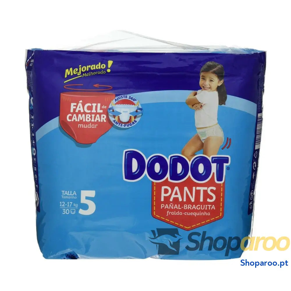 Fraldas descartáveis Dodot Pants Tamanho 5 12 17 kg 30 Unidades