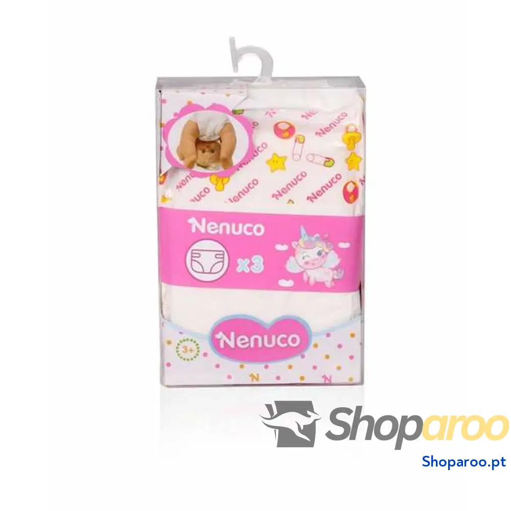 Fraldas para Bonecos Nenuco 3 Peças