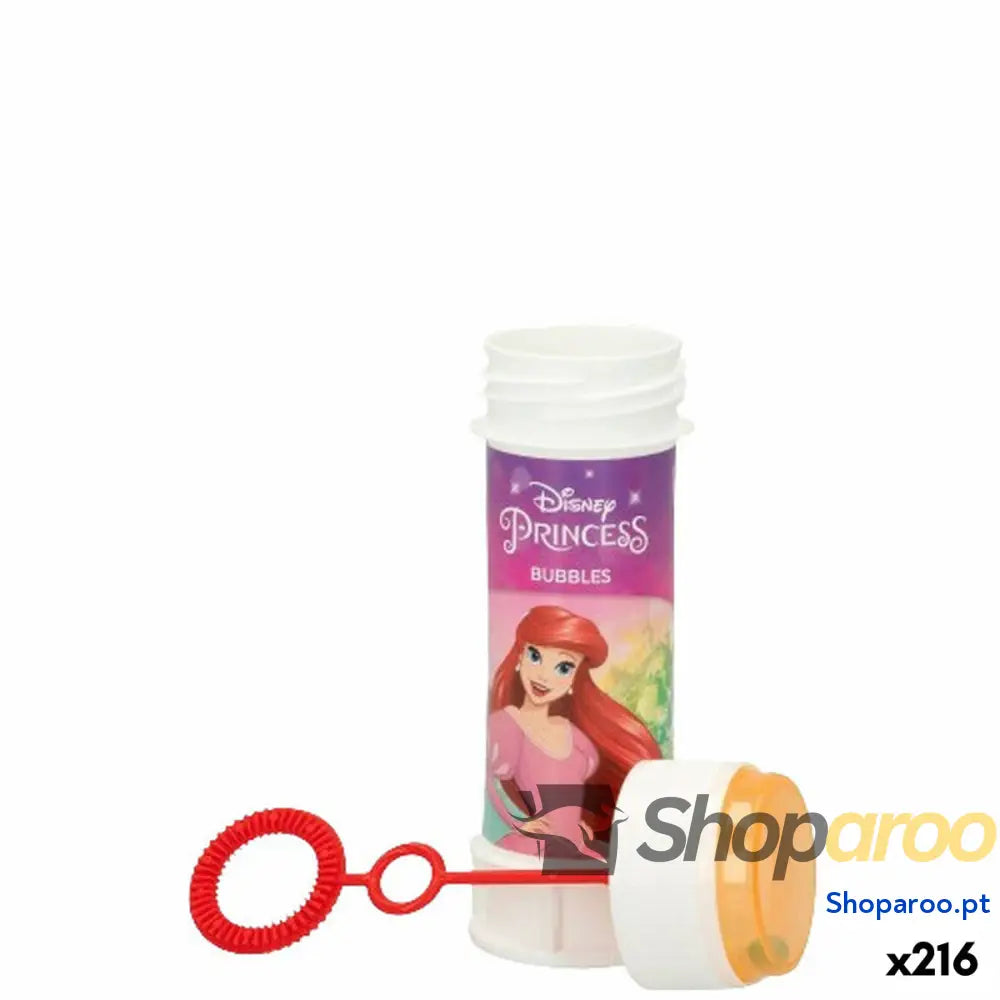 Frasco para bolas de sabão Disney Princess 60 ml 3,8 x 11,5 cm (216 Unidades)