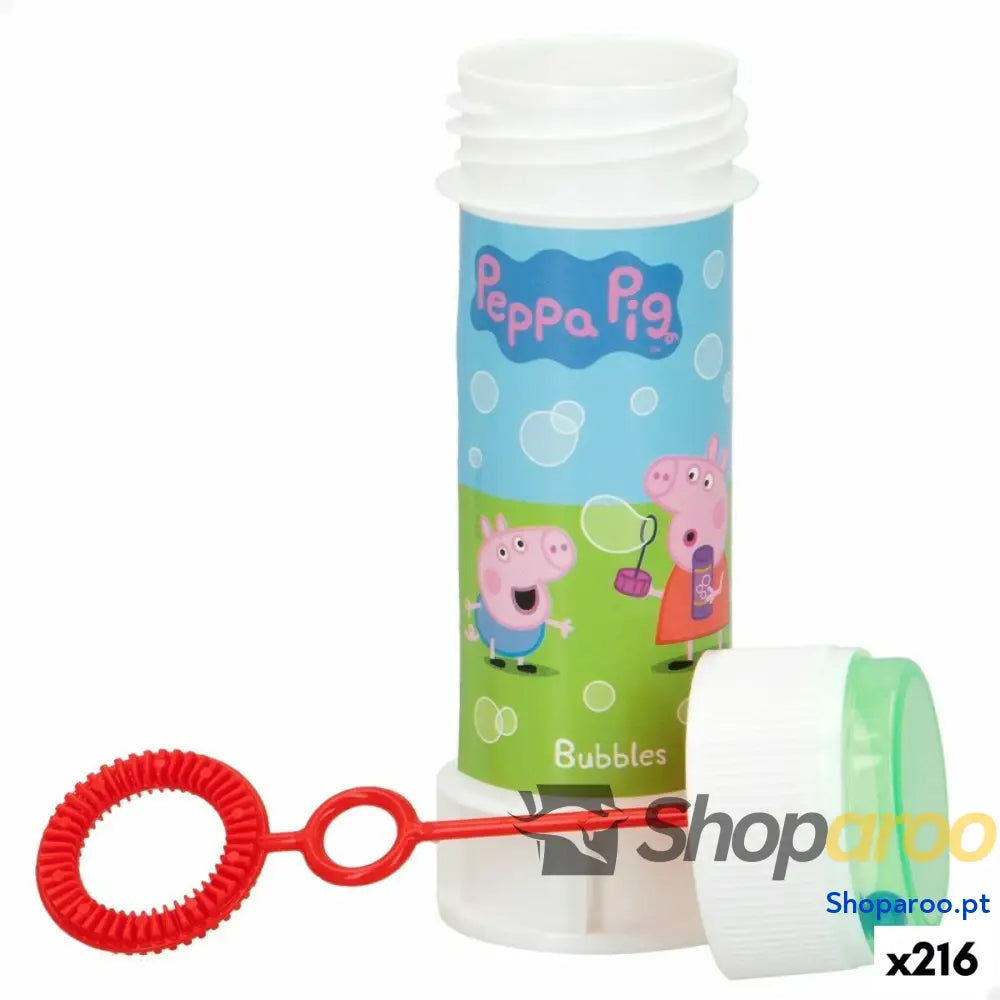 Frasco para bolas de sabão Peppa Pig 60 ml 3,7 x 11,5 cm (216 Unidades)