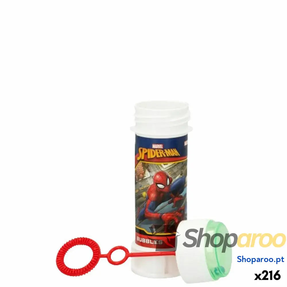 Frasco para bolas de sabão Spider Man 60 ml 3,8 x 11,5 cm (216 Unidades)