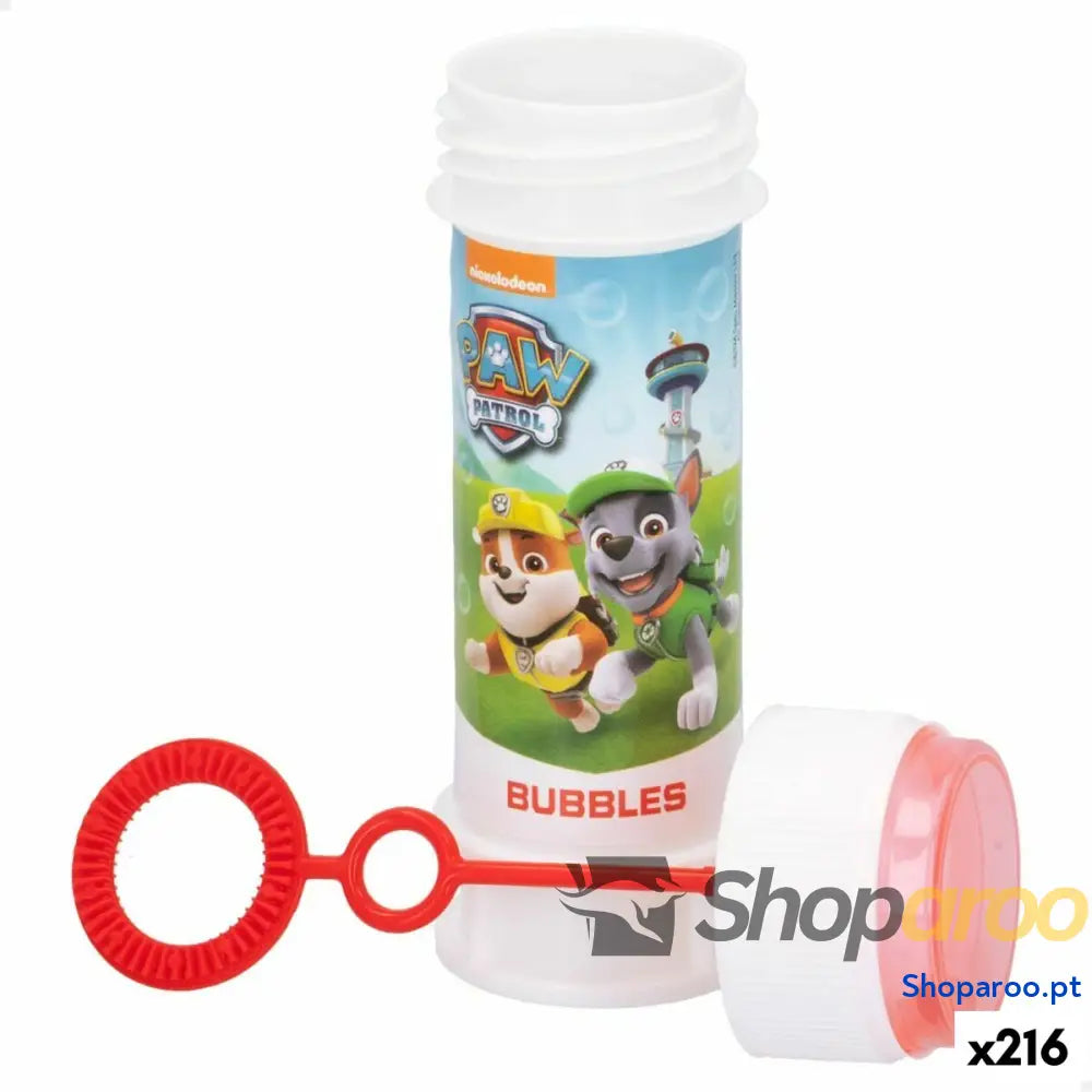 Frasco para bolas de sabão The Paw Patrol 60 ml 3,8 x 11,5 cm (216 Unidades)