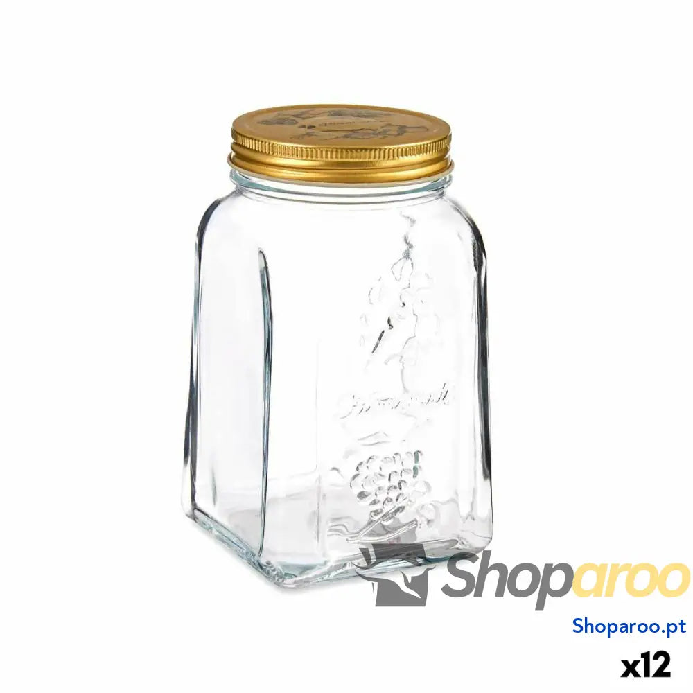 Frasco Pasabahce Homemade Transparente Dourado 1 L (12 Unidades)