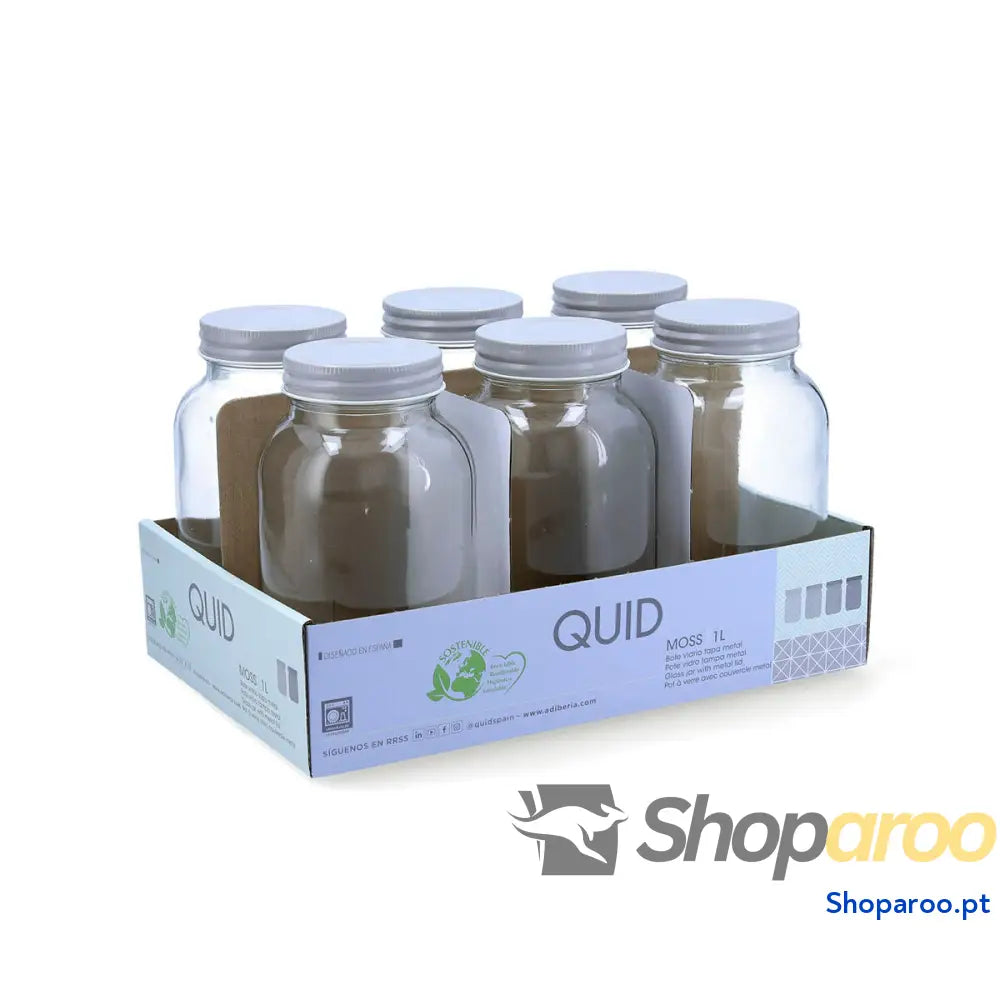 Frasco Quid Moss Cinzento Vidro 1 L (Pack 6x)