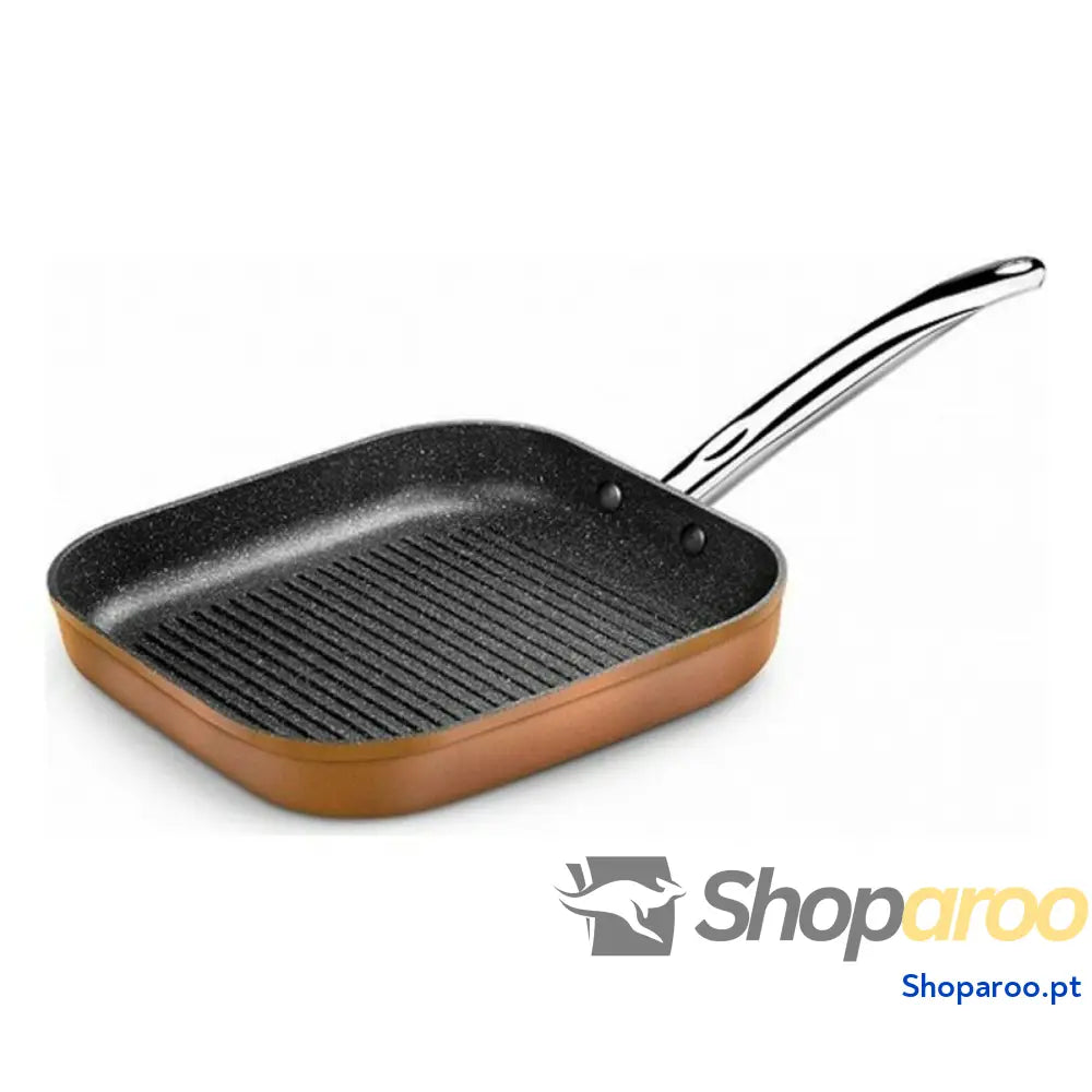 Frigideira Assadora com Riscas Monix M740030 Grill 28 cm Alumínio Forjado (4 Peças) Unidades)