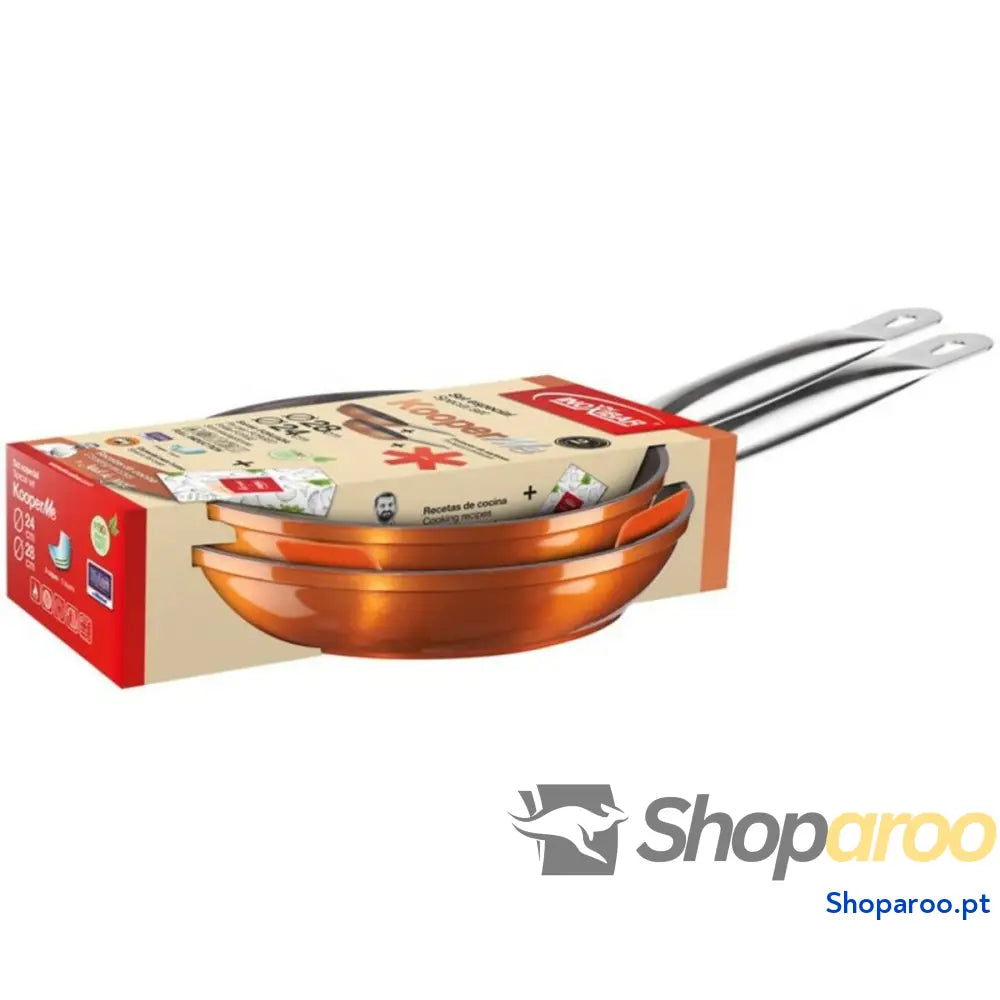Frigideira Inoxibar KOOPERME Cobre Alumínio Forjado Ø 24 cm 28 (28 cm) (Ø (2 Unidades)