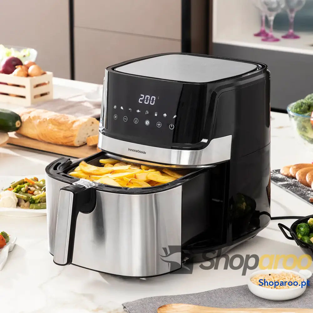 Fritadeira de Ar InnovaGoods Fryinn Pro 5500 Preto 1700 W 5,5 L Aço inoxidável