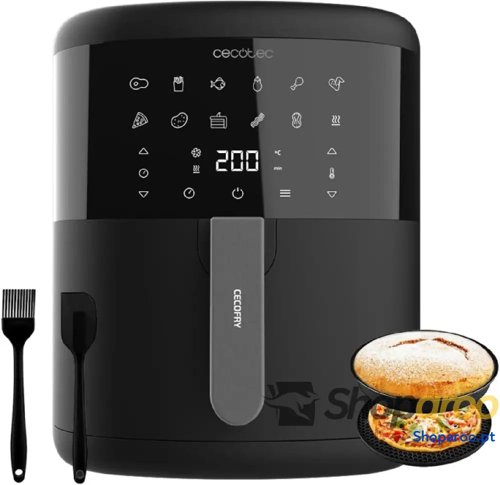 Fritadeira sem óleo Cecotec 6 air fryer com acessórios