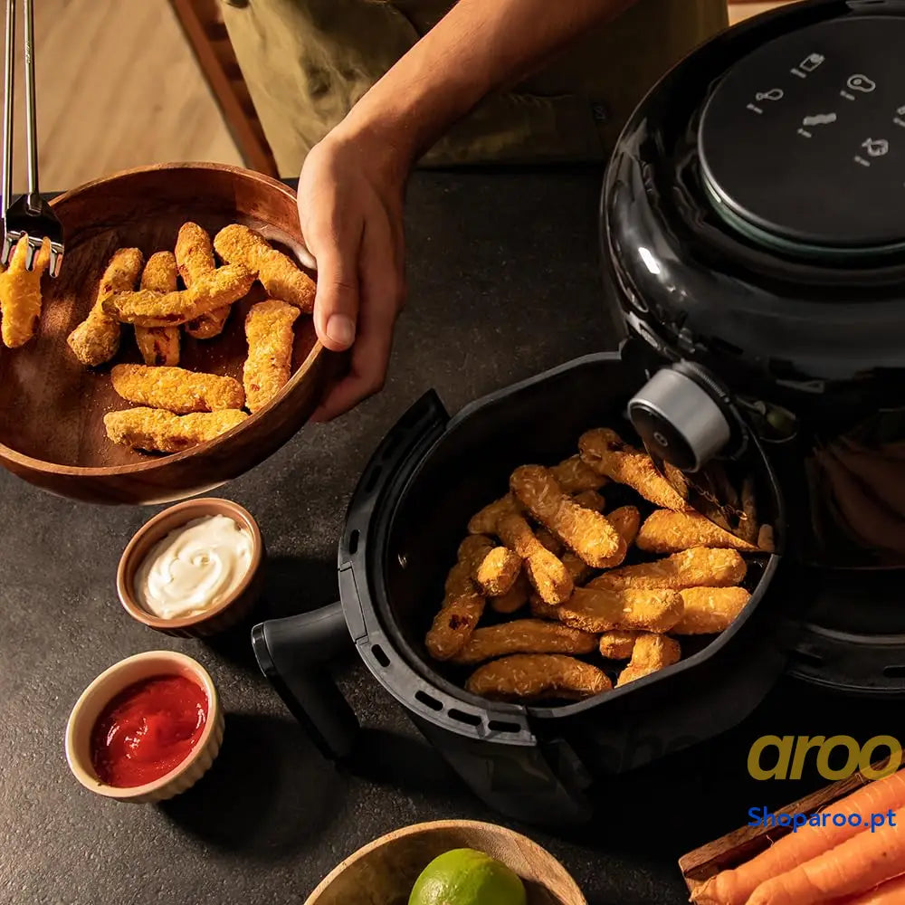 Fritadeira sem óleo Cecotec de 2,5 L Air Fryer Cecofry Pixel 2500. 1200 W dietética manual e compacta temporizador