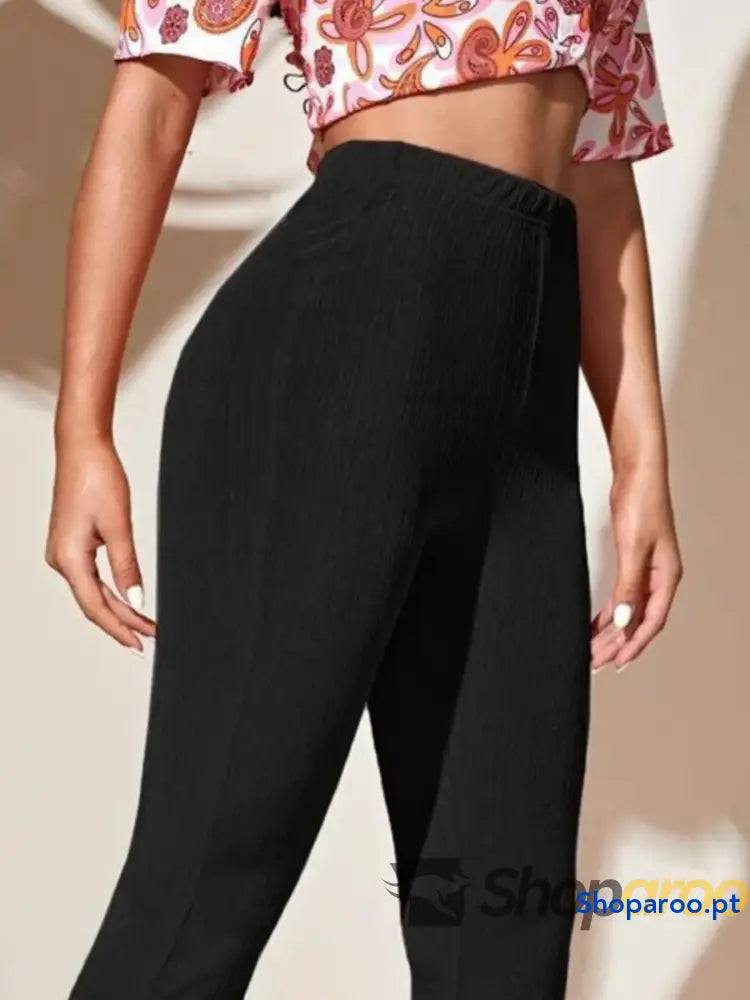 Full Size High-Waist Flare Active Pants Plus