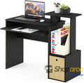 Furinno Secretária de computador preto/castanho