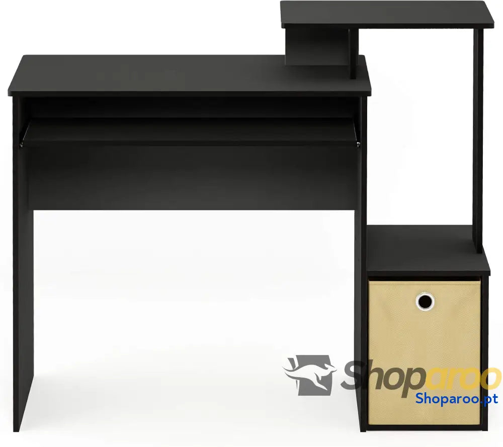 Furinno Secretária de computador preto/castanho