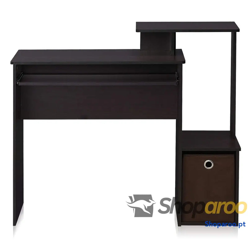 Furinno Secretária de computador preto/castanho