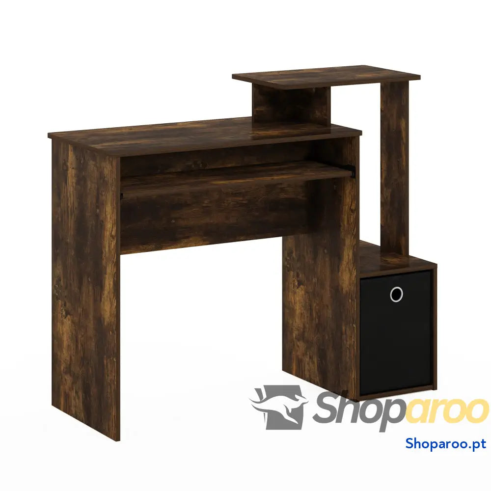 Furinno Secretária de computador preto/castanho