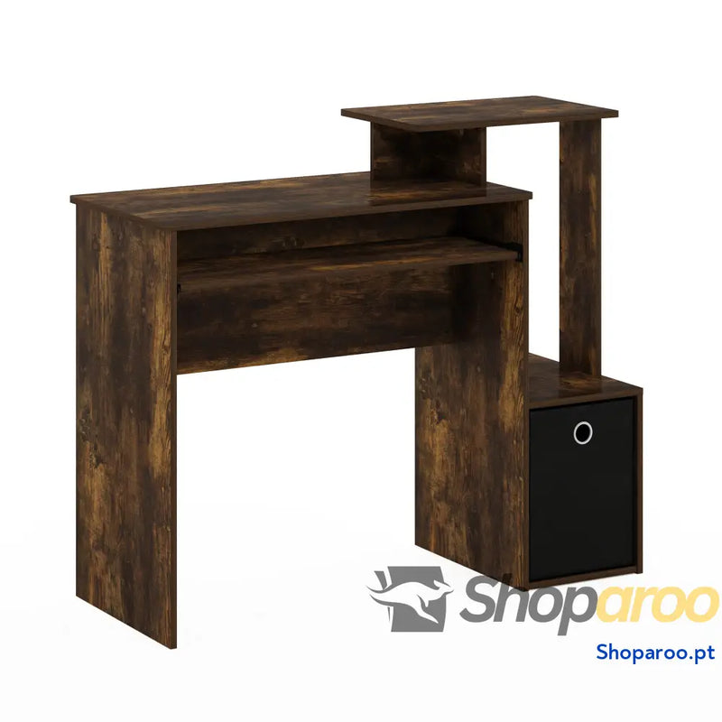 Furinno Secretária de computador preto/castanho