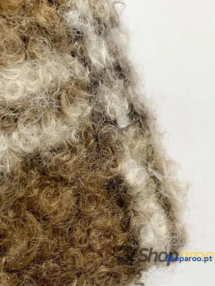Fuzzy Polyester Mini Handbag with Zipper