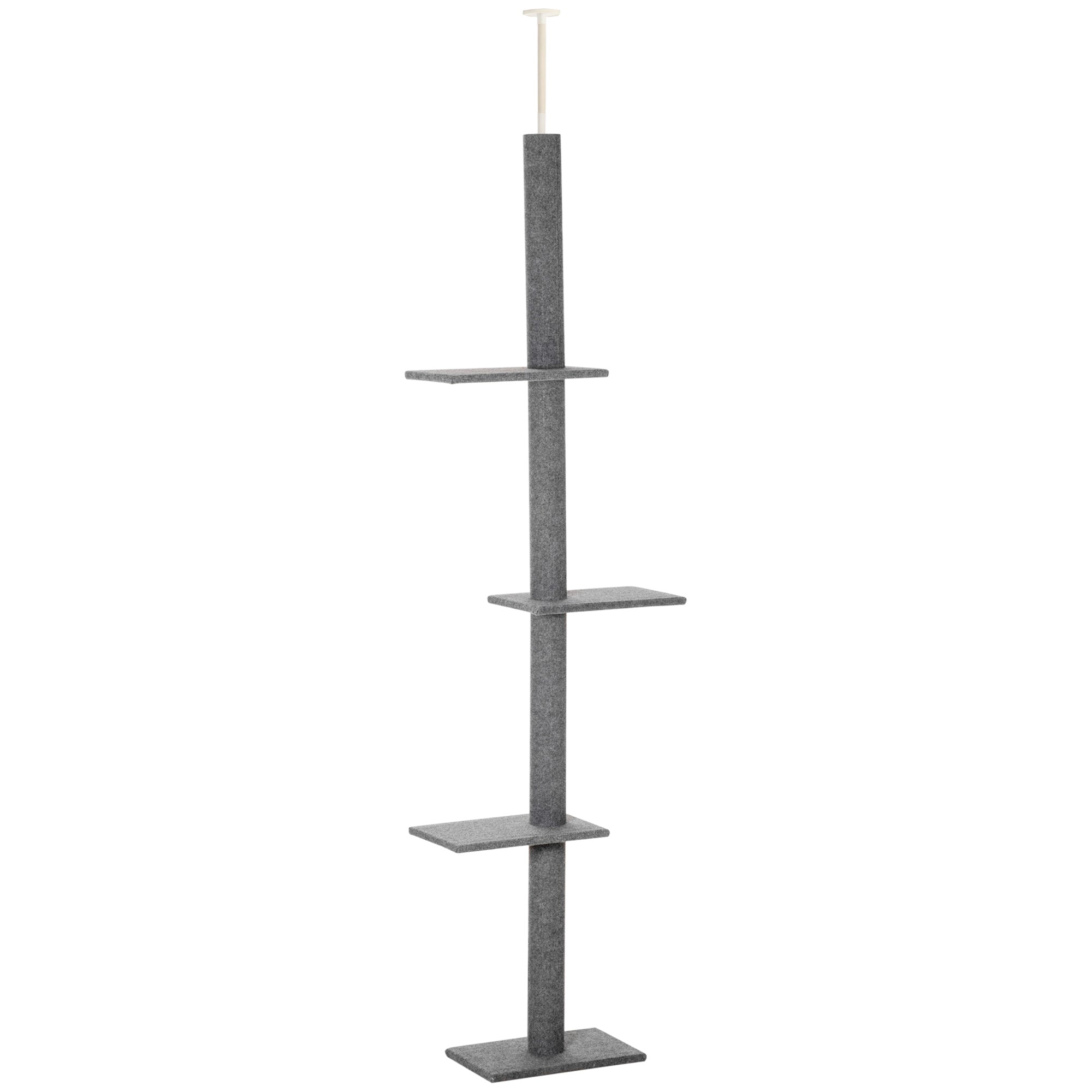 Arranhador para Gatos de Chão ao Teto 43x27x228-260 cm Castanho Claro