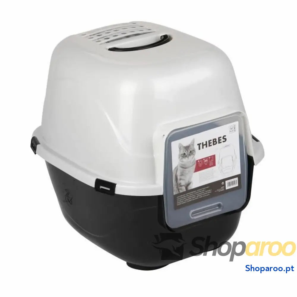 Gaiola de transporte para animais de estimação MPETS 62 x 53 x 58 cm Branco Branco/Preto Plástico