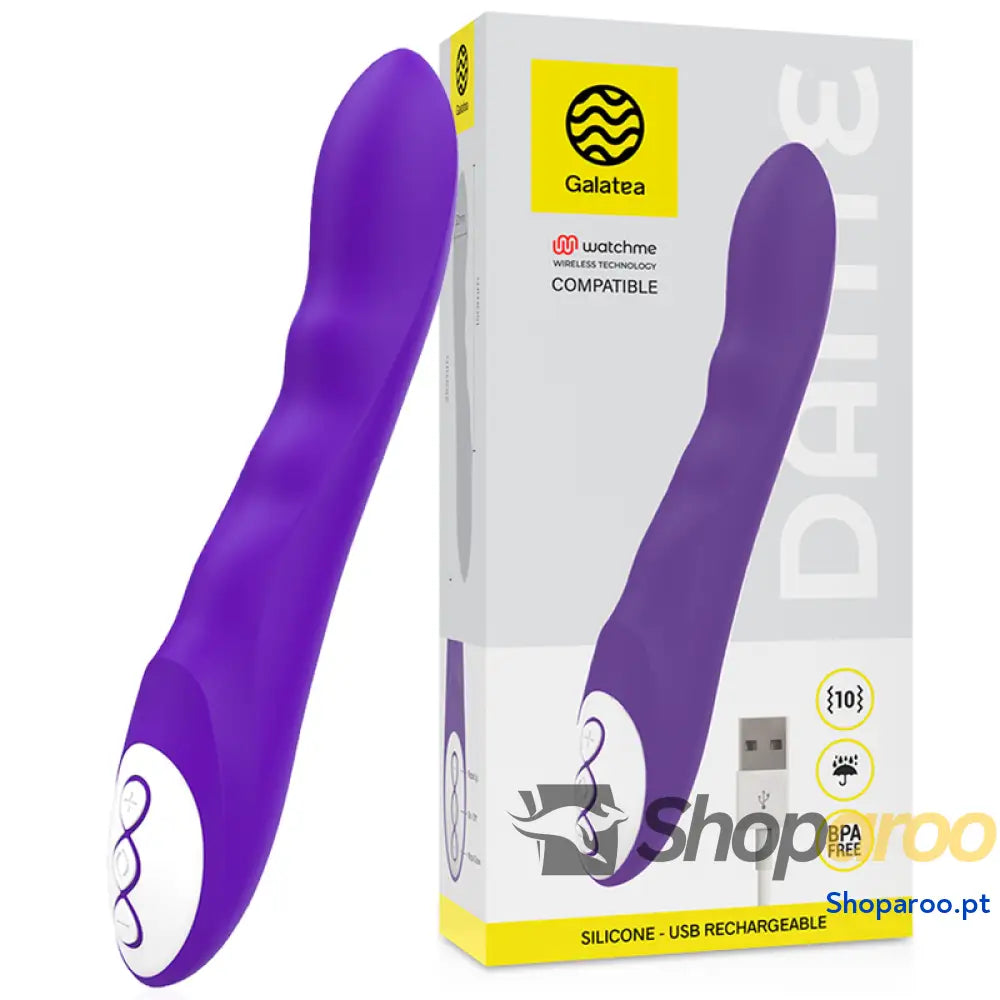 GALATEA - VIBRADOR DANTE LILAC COMPATÍVEL COM A TECNOLOGIA WATCHME WIRELESS