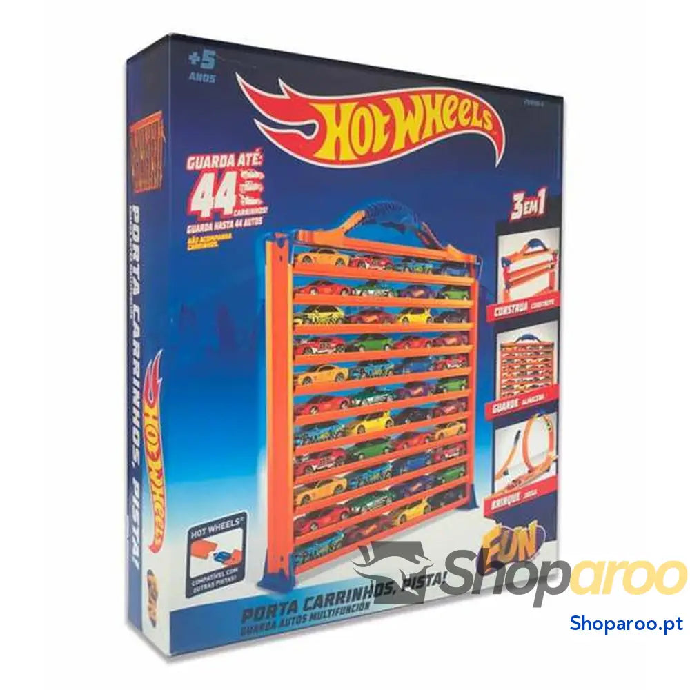 Garagem Parking com Veículos Hot Wheels 30 x 27 x 6 cm Porta-automóvel Veículo