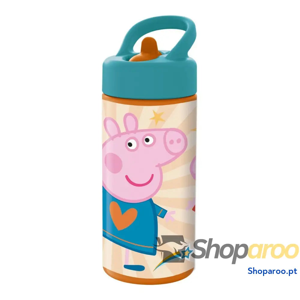 Garrafa de água Peppa Pig Having fun Cor de Rosa PVC 410 ml