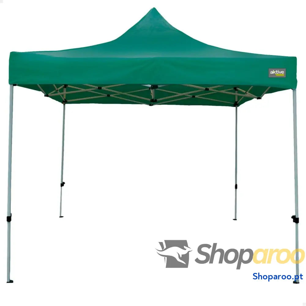 Gazebo Aktive Dobrável Altura ajustável Aço Poliéster 420D Oxford Verde 300 x 320 x 300 cm