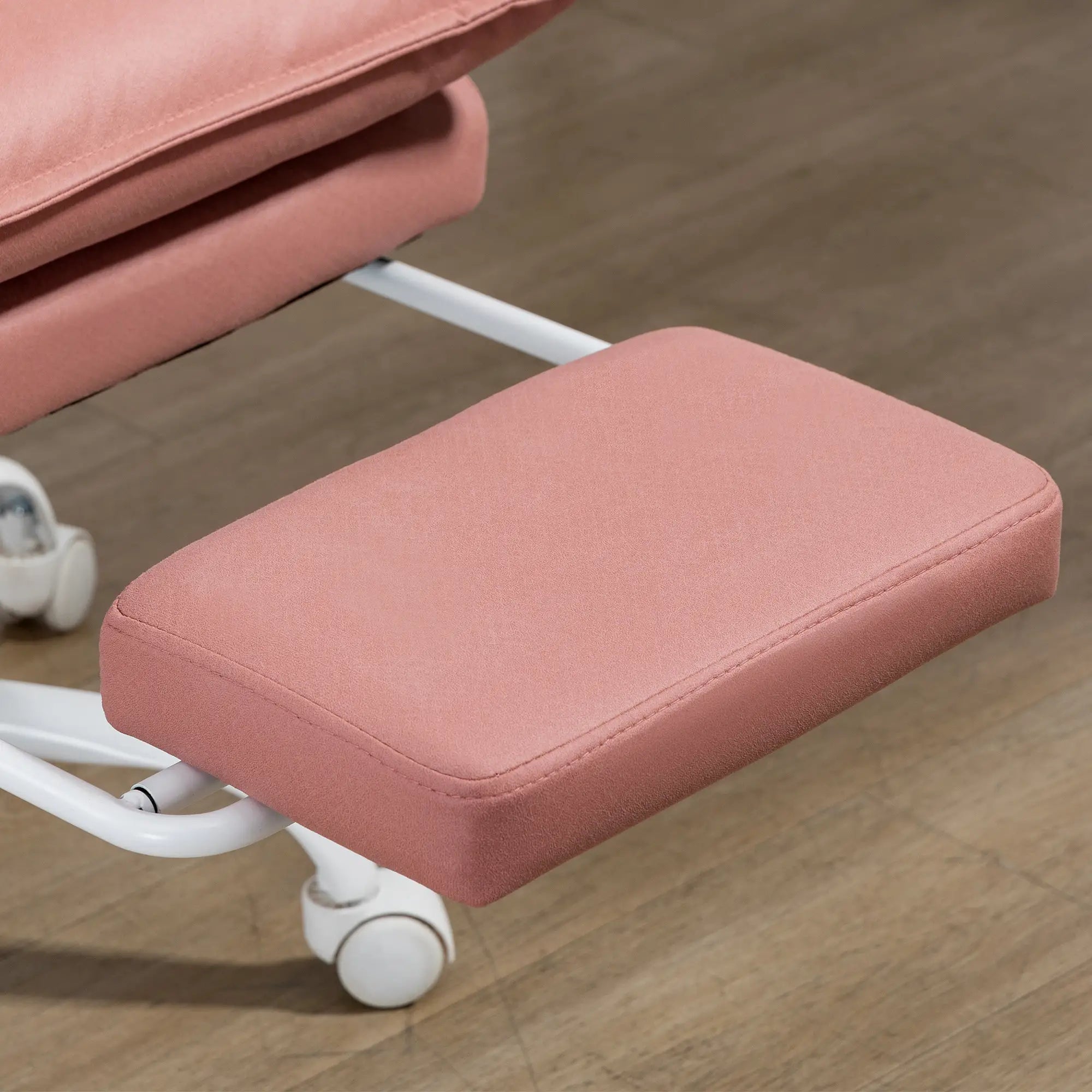 Cadeira de Escritório com 6 Pontos de Massagem e 5 Modos Reclinável com Função de Aquecimento 66x74x114-121,5 cm Rosa