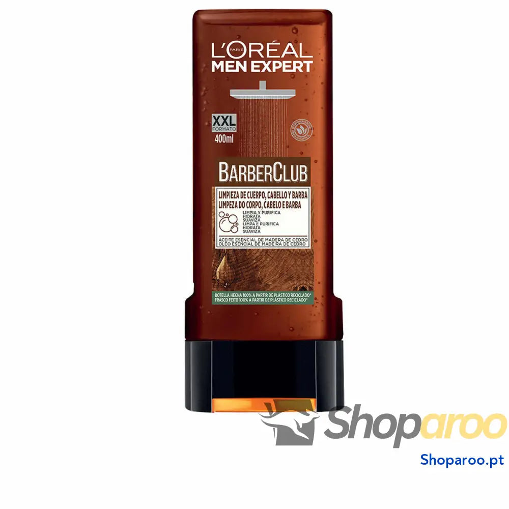 Gel de Duche Hidratante L'Oreal Make Up Men Expert Barber Club Limpador (400 ml)